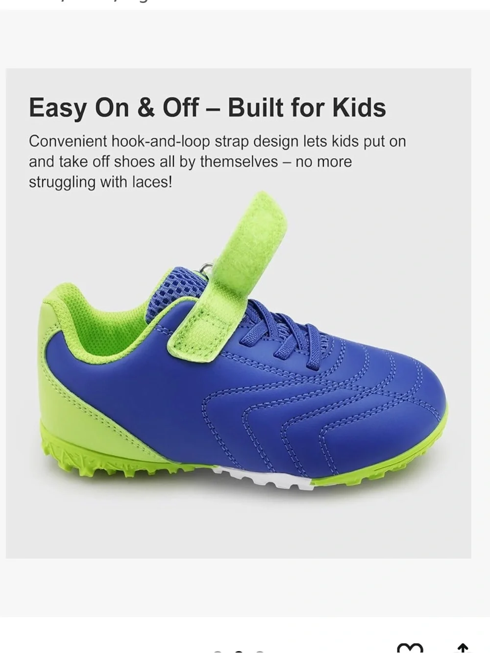 Stelle Kids Athletic Shoes baseball shoes/ soccer shoes unisex - Blue & Lime